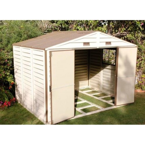 Záhradný plastový domček 4 - 319 x 239 x 238 cm zadarmo LED dobíjacie svietidlo Záhradný plastový domček 4 - 319 x 239 x 238 cm zadarmo LED dobíjacie svietidlo