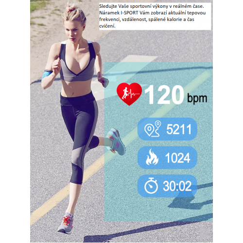 Fitness náramok I-SPORT grand karat gold Fitness náramok I-SPORT grand karat gold